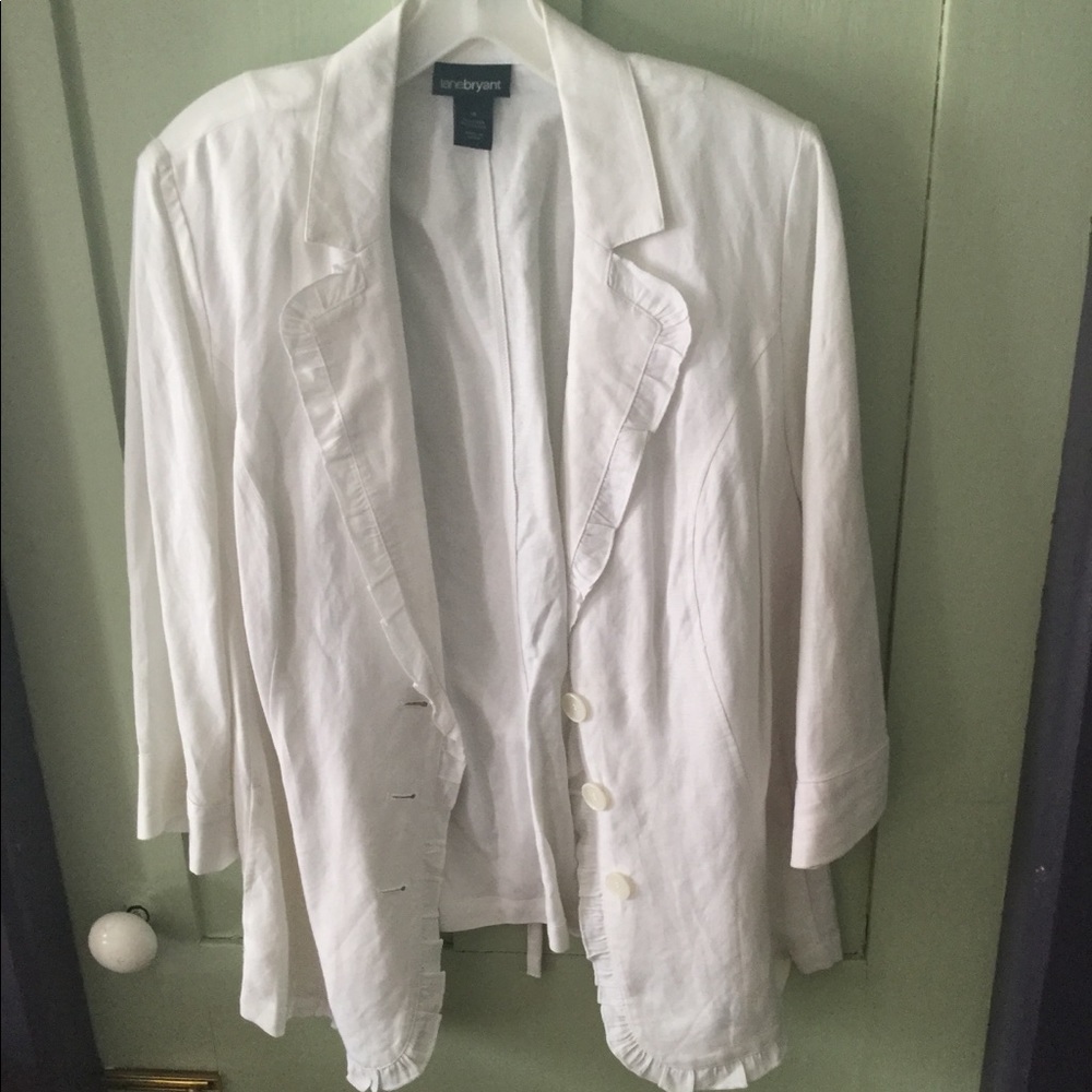 Lane Bryant Ruffled Collar Blazer